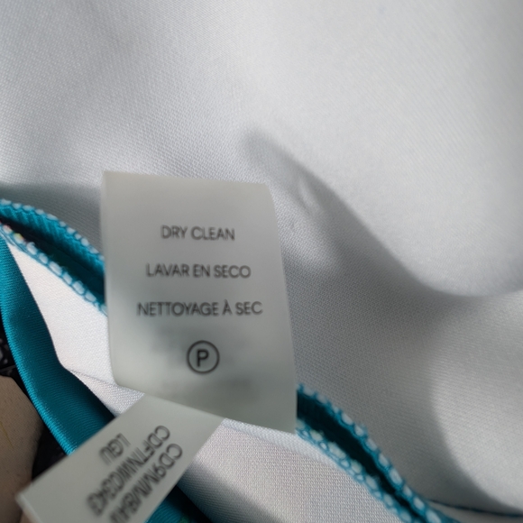 Pre-owned Calvin Klein Turquoise Floral Midi Dress - Picture 12 of 12